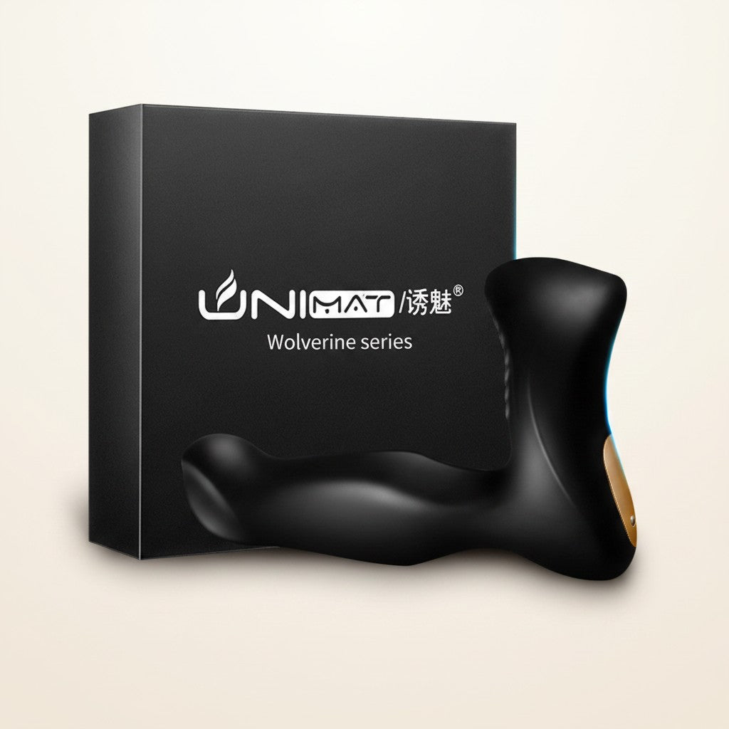 Black product with 'UNIMAT' branding on a beige background